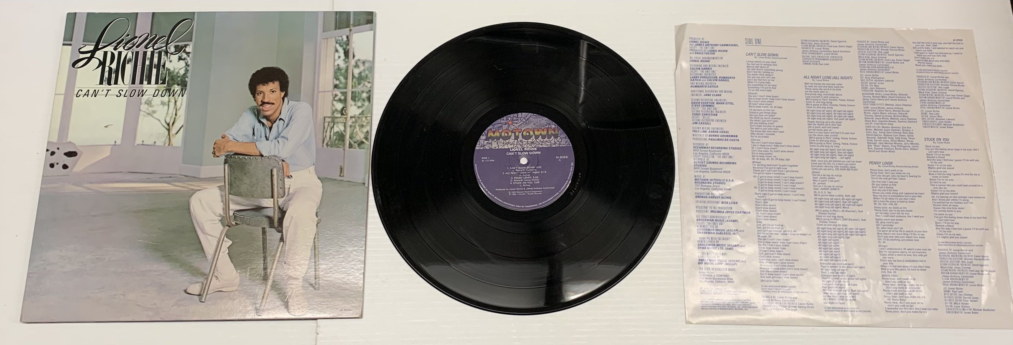 Lionel Richie: Can't Slow Down Vinyl (M-6059)