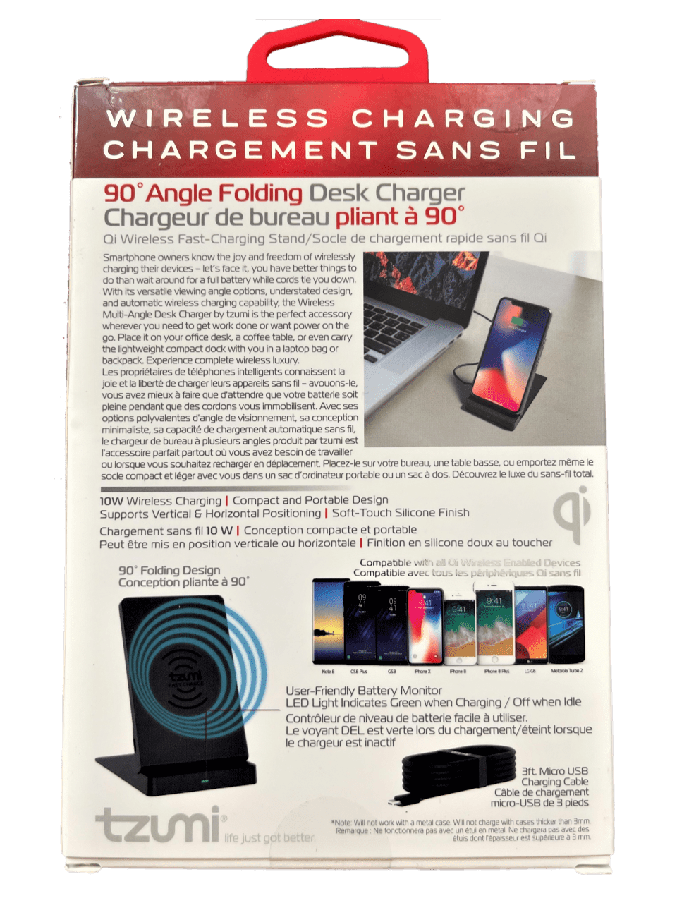 Tzumi Qi Wireless Fast-Charing Stand