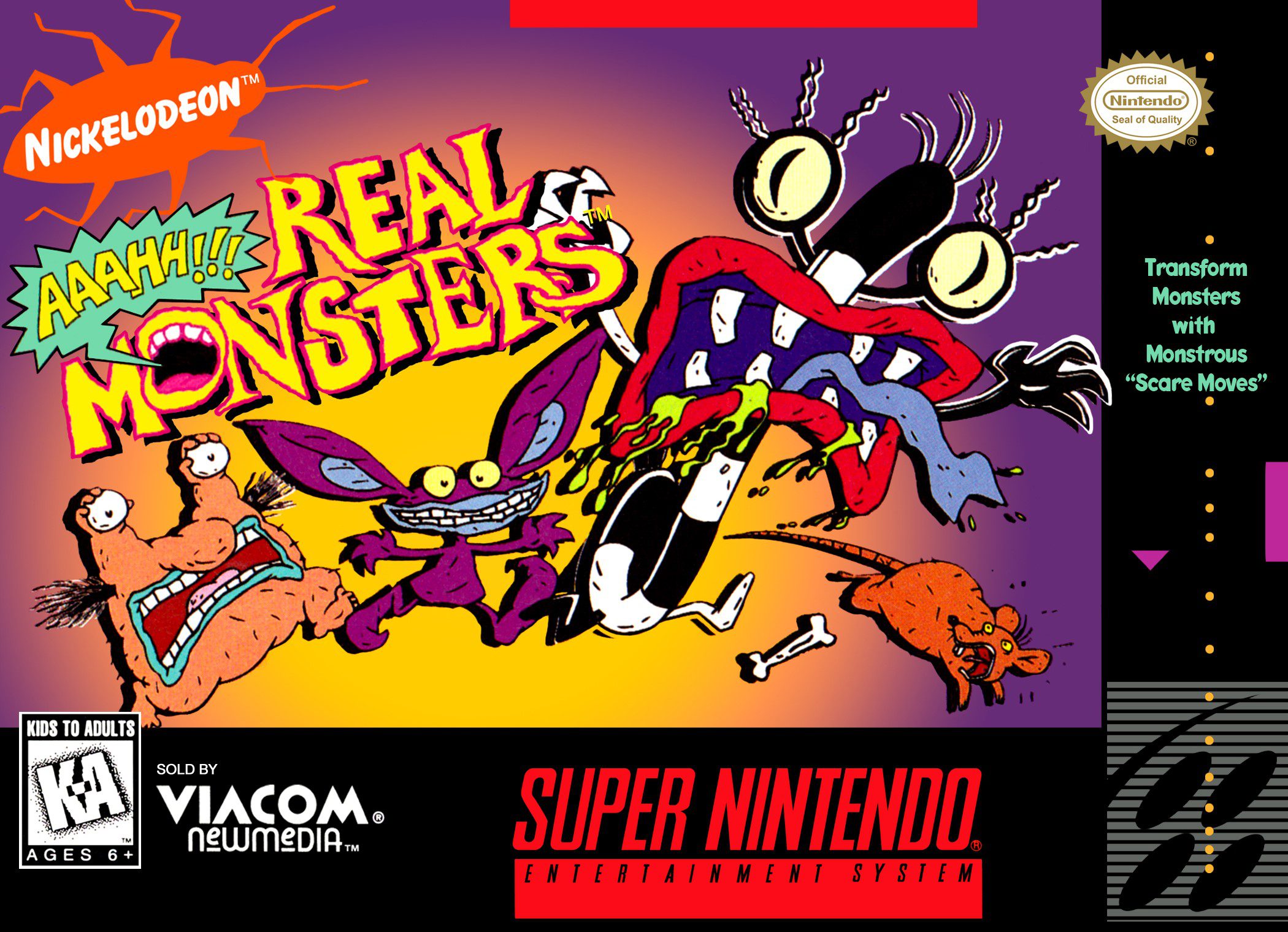 Nickelodeon Aahh!!! Real Monsters for Super Nintendo Entertainment System (SNES)