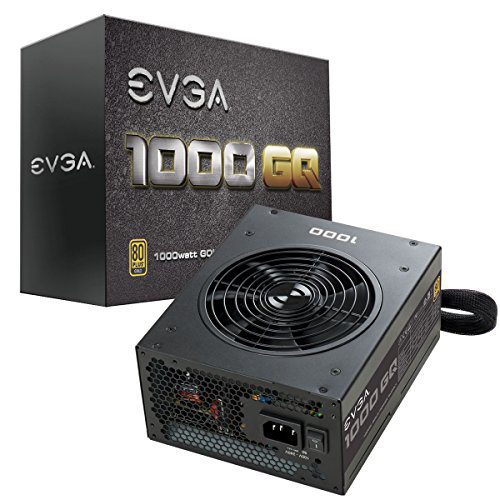 EVGA 1000 GQ 80 Plus Gold 1000 W Semi-Modular Power Supply (210-GQ-1000-V1)