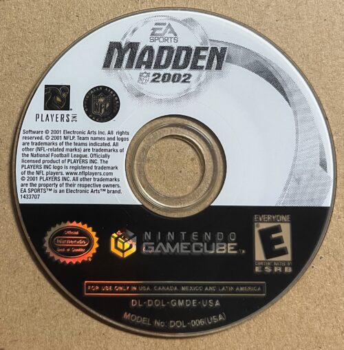 Madden 2002 for Nintendo GameCube (DISC ONLY USED Video Game)