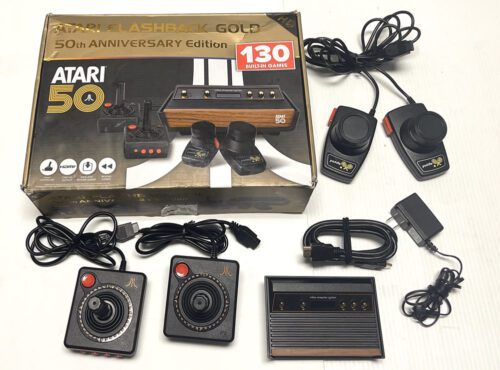 Atari Flashback Gold Console 50th Anniversary Edition 130 built-in Games (USED Video Game Console)