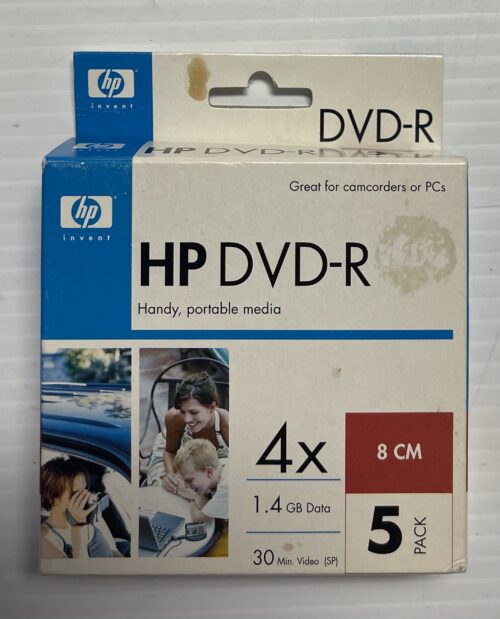 HP 8CM 1.4GB 4X 30 Min DVD-R Discs (5-Pack) (DM000146)